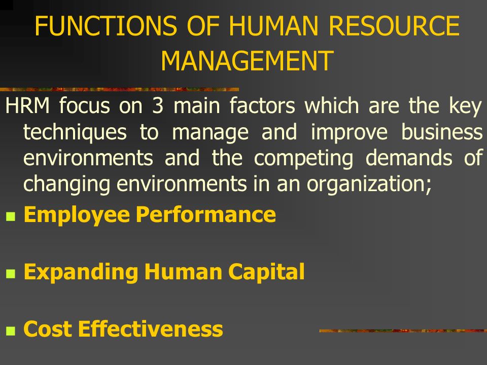 Effectiveness of hrm to improve business performance
